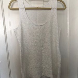 J Crew small white sequined tank